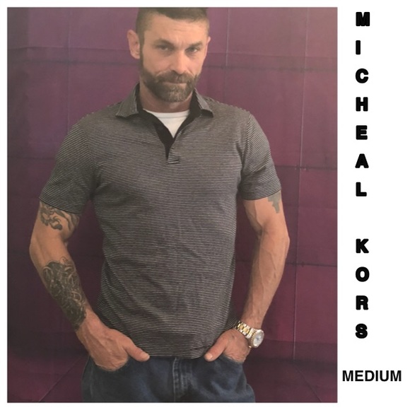 Michael Kors Other - HP 🤩MENS MICHAEL KORS Striped POLO STYLE SHIRT